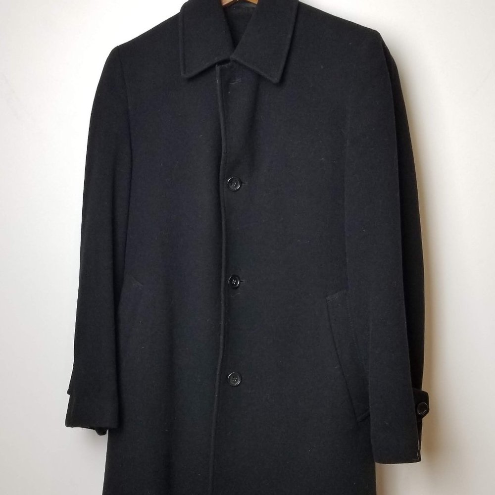 Vintage Cashmere Wool Society Overcoat Trench XL